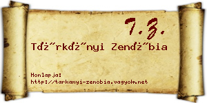 Tárkányi Zenóbia névjegykártya